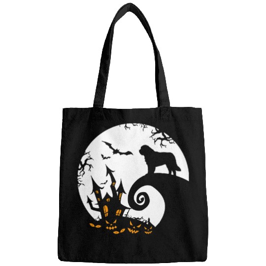 Dog Saint Bernard Funny Saint Bernard And Moon Halloween Costume Bags