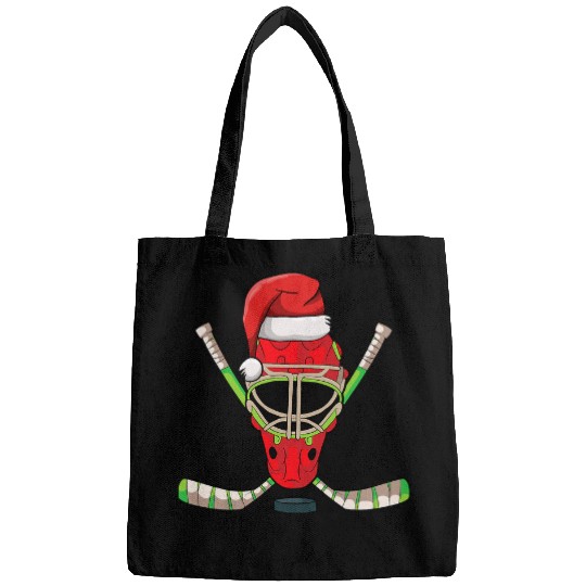 Sport Hockey Santa Hat Christmas Pajama Cool Sport Xmas Bags