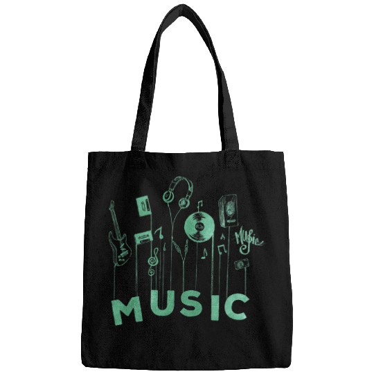 Funny Guitar Musical Notes Guitar Vinyl Music Lover Bags
