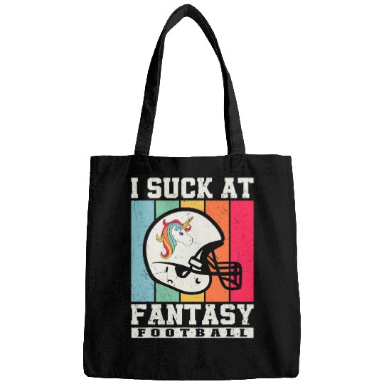 Sport American Football I Suck at Fantasy Football Rainbow Unicorns League Loser Bags
