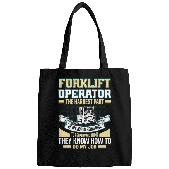 Forklift Driver Funny Forklift Operator Men 3 Bags
