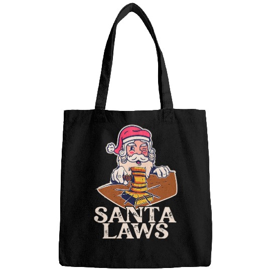 Santa Laws Christmas Judge law student attorney Bags