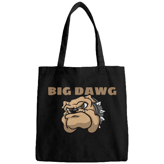 American Bulldog Pet Mens BIG DAWG T featuring cartoon Bulldog159 Bags