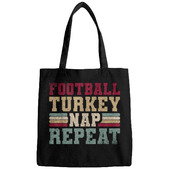 Sport American Football Lacrosse Gift Football Turkey Nap Repeat Thanksgiving 22 Bags