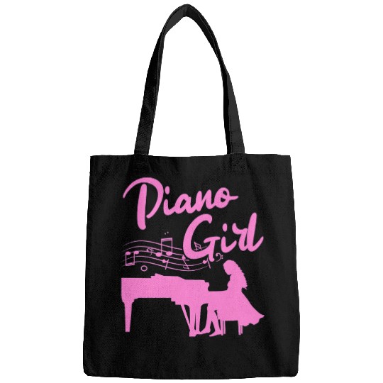 Funny Piano Music Keyboard Musician Piano Girl Bags