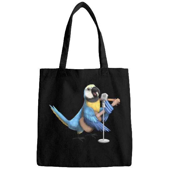 Funny Guitar Blue and Yellow Macaw Parrot Singing Guitar Player Musician 21 Bags