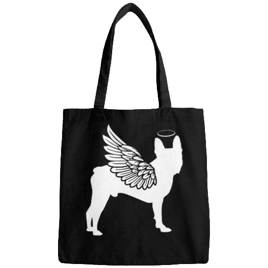 Boston Terrier Pet With Angel Wings Bags