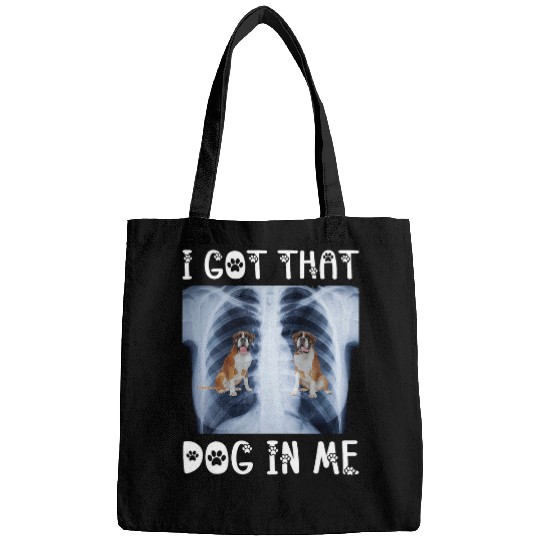 Boxer Pet I Got That Dog in Me Xray Meme Funny German Bags