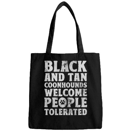 Coonhound Pet Black and Tan Coonhounds Welcome People Tolerated Distressed Bags