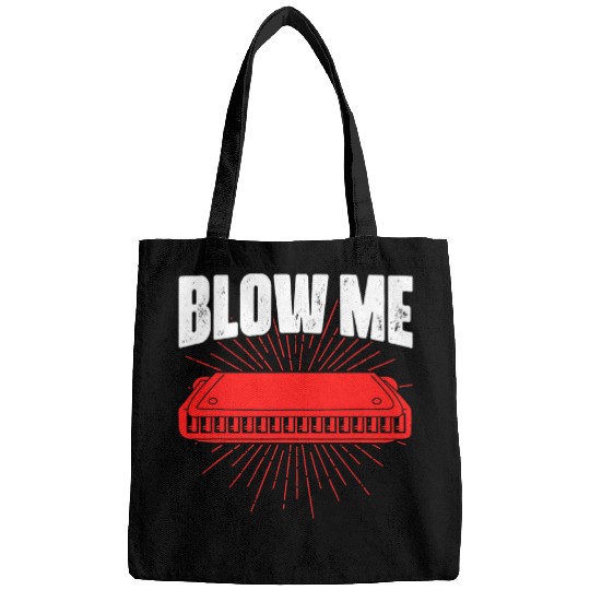 Funny Harmonica Blow Me Harmonica Wind Instrument Jazz Music Lover Musician Bags