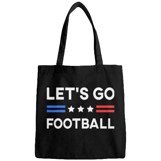 Sport American Football Lets Go Football Conservative US Flag Funny Player Coach Bags