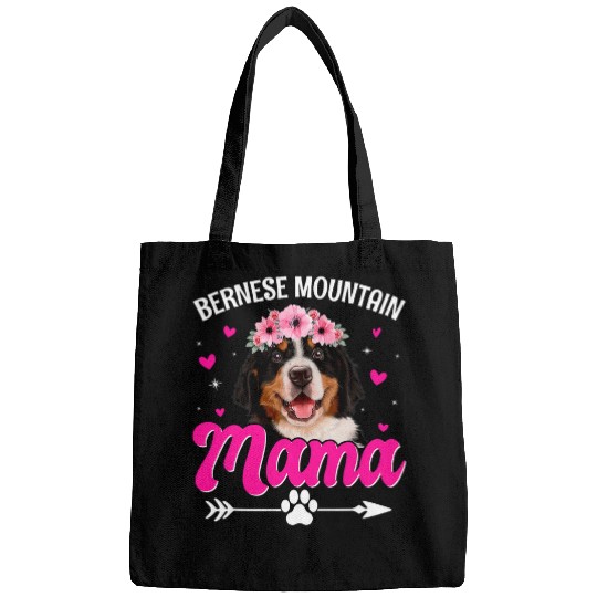 Bernese Mountain Pet Cute Bernese Mountain Mama Dog Mom Mommy Mothers Day Bags