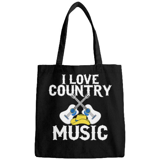 Funny Guitar Camping Camp Western I Love Country Music USA Line Dance CampFires Guitar Camper Bags