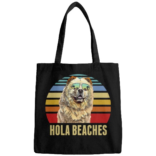 Chow Chow Pet Hola Beaches Chow Chow Dog Funny Beach Summer Bags