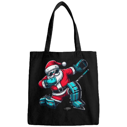Sport Hockey Santa Dabbings Hockey Goalie Goalkeeper Goaltender Christmas Bags