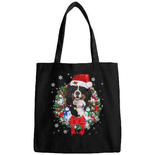 Bernese Mountain Pet Christmas Wreath Decoration xmass Pajamas Bags