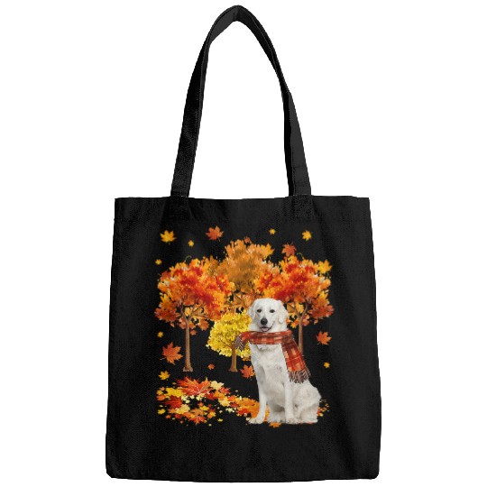Kuvasz Pet Its Fall Yall Cute Kuvasz Autumn Tree Fall Leaves 3 Bags