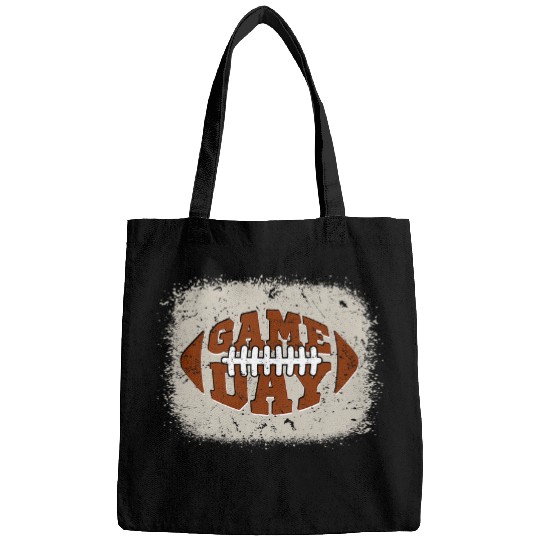 Sport American Football Bleached Game Day American Football Lover Mom Game Day Vibes Bags