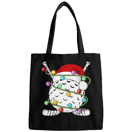 Sport Hockey Santa Field Hockey Player xmass Christmas Men Women Kids Bags