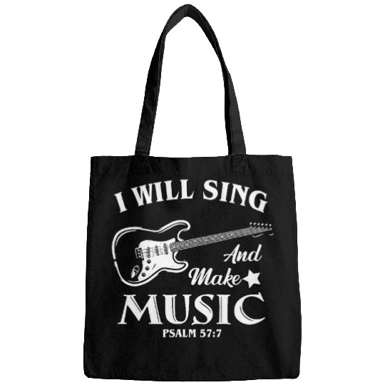 Funny Guitar I Will Sing And Make Music Christian Guitar Player Bags