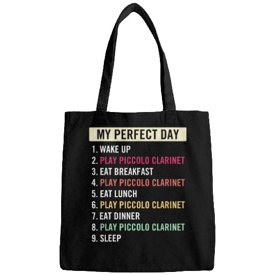 Funny Clarinet Piccolo Clarinet Musical Instrument Quotes Bags