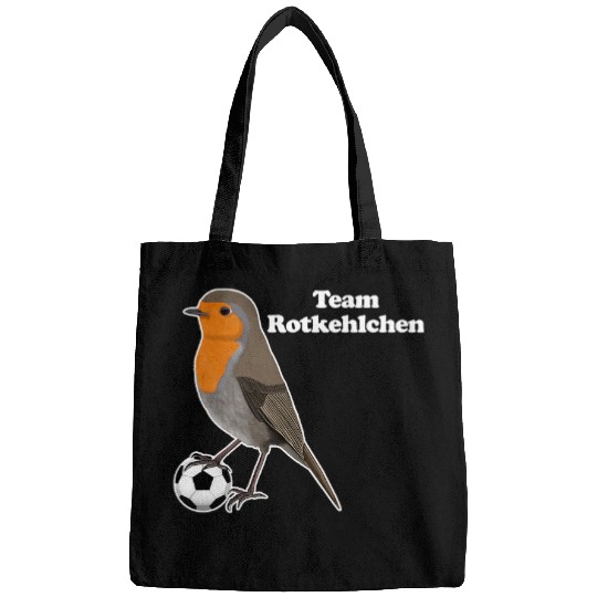 Sport American Football Team Robin Plays Football Funny Bird Drawing Bags