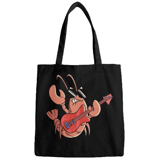 Funny Guitar Crawfishs Rock Guitar Lobster I Kids I Crawfish I Children Lobster Bags
