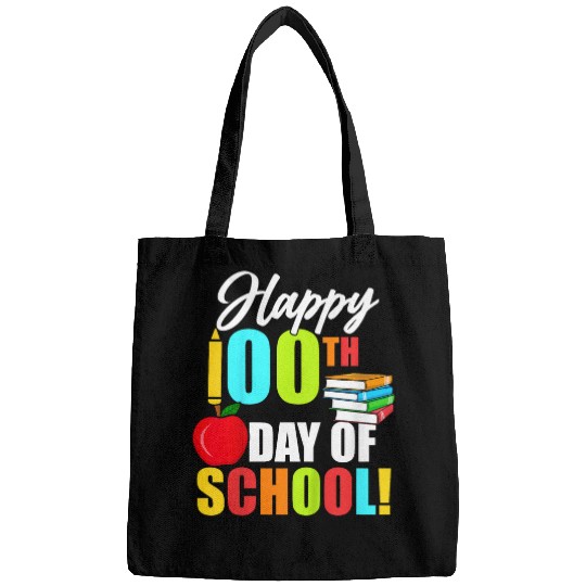 Kids Happy 100th Day Of School PreK Elementary Teacher Student Bags