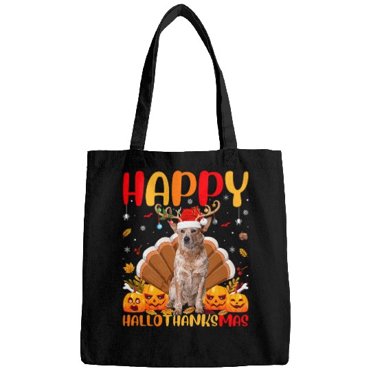 Heeler Pet Funny Dog Lover Happy Blue Heeler Dog HelloThanksMas Bags