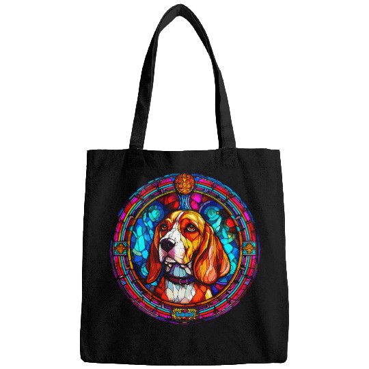 Beagle Pet Lover Fashion 2Funny Artisan Beagle Stained Glass Bags