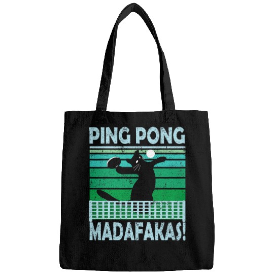 Sport Pickleball Cat Table tennis cat vintage madafakas ping pong. Bags