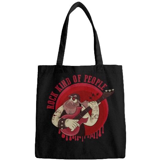 Funny Guitar Retro 80s Rock N Roll Music Festival Fan Guitar Player Bags