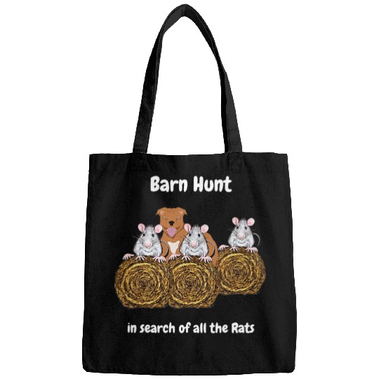 Bull Terrier Pet Dog Rat Terrier Funny Barn Hunt in search of rats red staff Bags