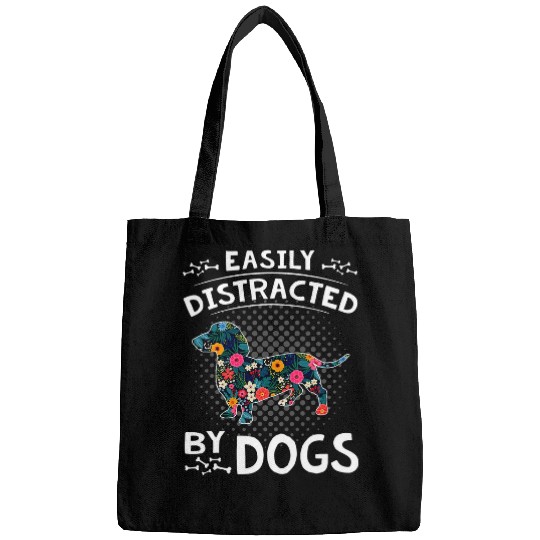 Dachshund Pet Easily Distracted By Dogs Wieners Dachshund Floral Dog Mom Bags