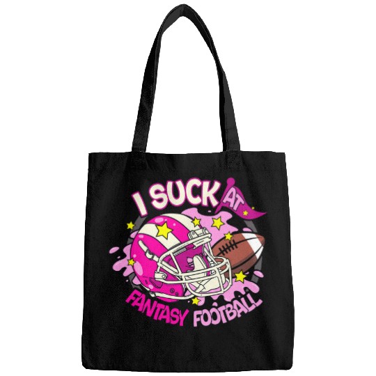Sport American Football Funny I Suck at Fantasy Football Girly Helmet Men Women Bags