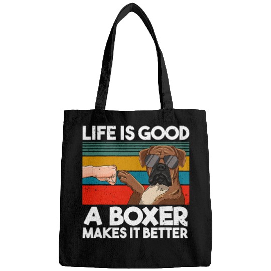 Boxer Pet Life Is Good A Boxer Makes It Better Fist Bump 23 Bags