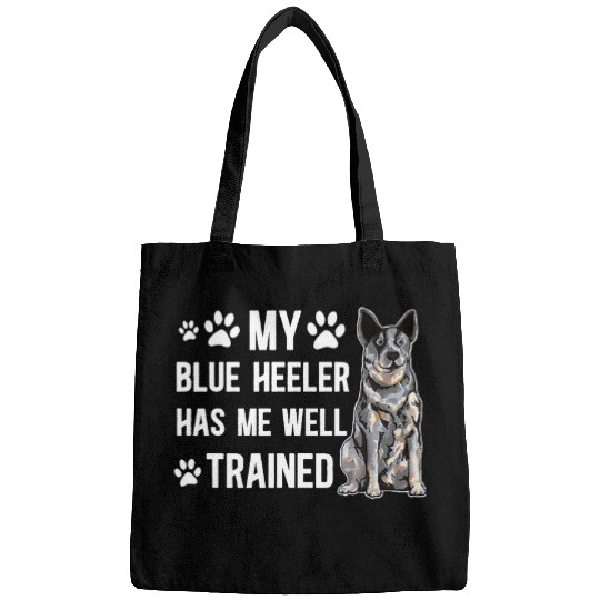Heeler Pet My Blue Heeler Owner Blue Heeler Lover Blue Heeler Mom Bags