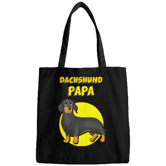 Dachshund Pet Papa Black Tan Smooth Dachshund Dog Father Bags