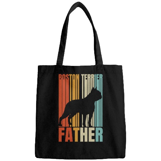 Boston Terrier Pet Retro Boston Terrier Father Cool Dog Dad Bags