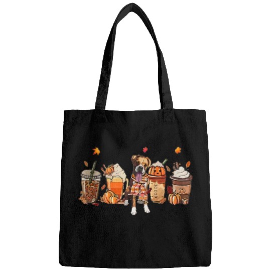 Boxer Pet Fall Coffee Mug Pumpkin Spice Latte Iced Autumn Bags