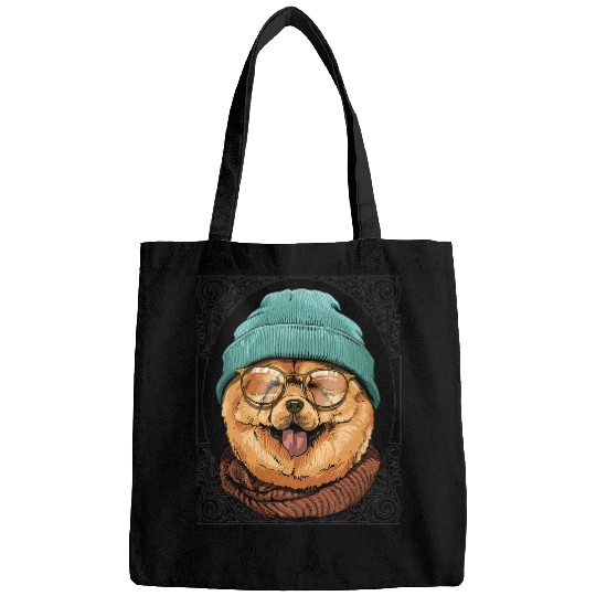Chow Chow Pet Hipster Chow Chow Animal Wearing Sunglasses Pet Bags