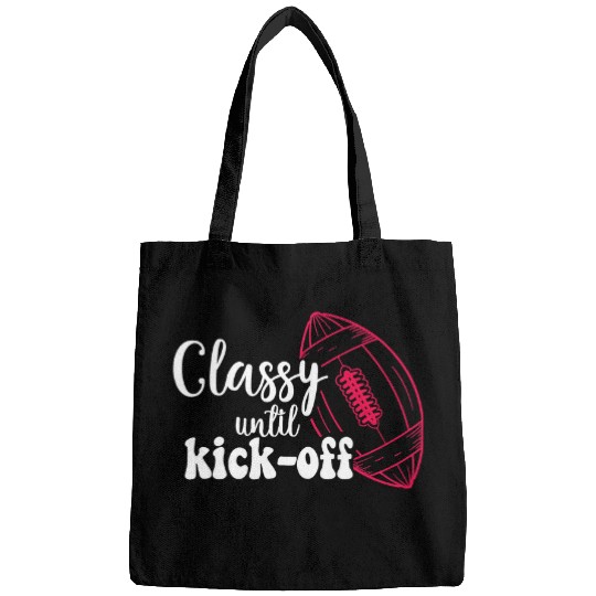 Sport American Football Classy Until Kickoff Game Day American Football Mom 8 Bags