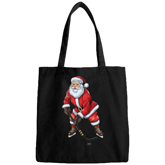 Sport Hockey Santa Ice Hockey Christmas xmass Pajama Boys Girls Kids Bags