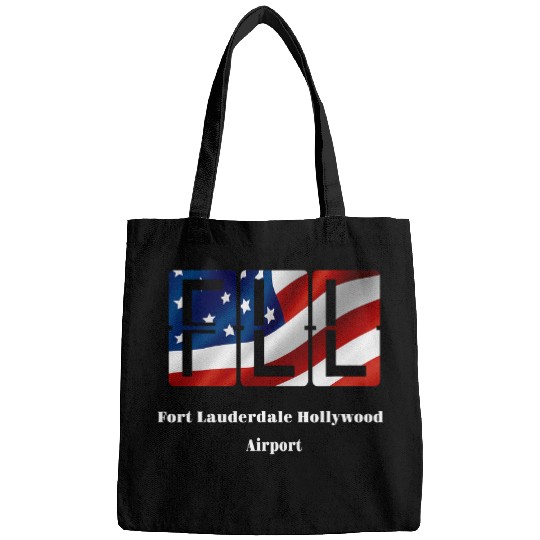 Hollywood Airport Miami US Flag Code Airplane Pilot Gift LA Bags