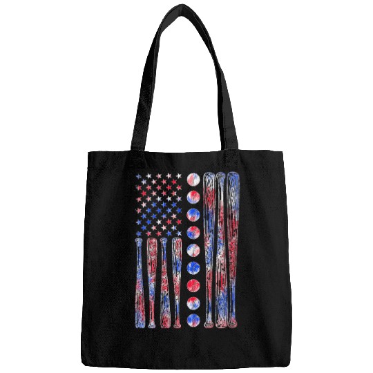 Sport Baseball American Flag Baseball Red White Blue 4th of July Boys Men 0 Bags