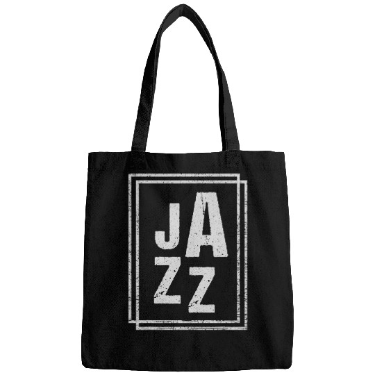 Funny Trumpet Sax Player Musician Jazz Music Lover Typography Bags