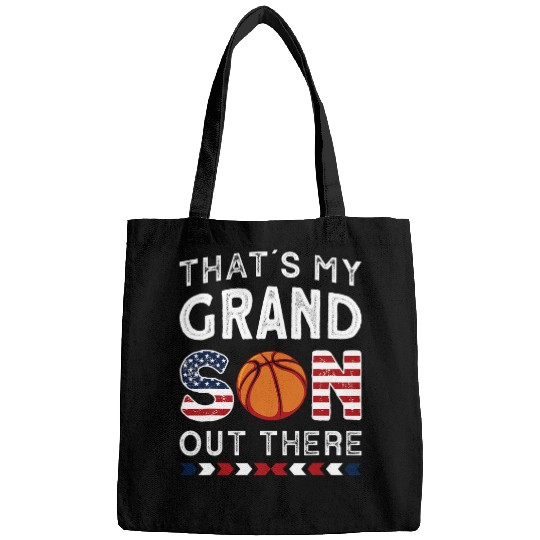 Funny Basketball Thats My Grandson Out There Grandparents Bags