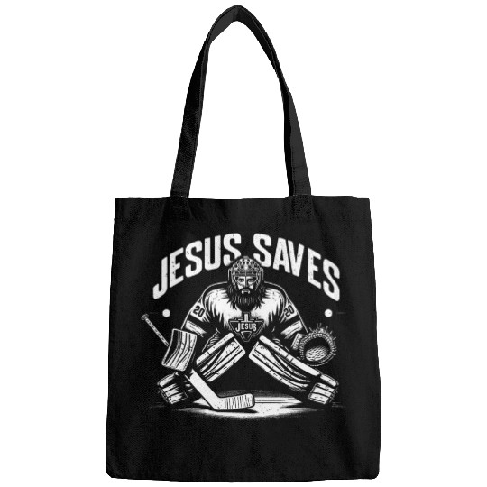 Sport Hockey vintages Jesus Saves Ice Hockey Goalie Bags