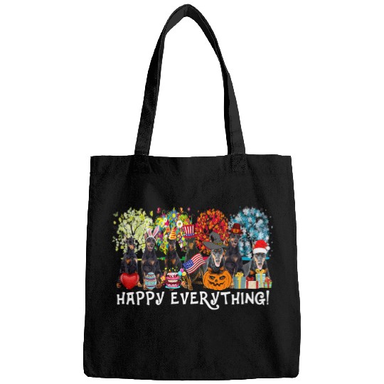 Doberman Pet Happy Everything Dobermann Dog Seasons All Year Tree Lover56 Bags