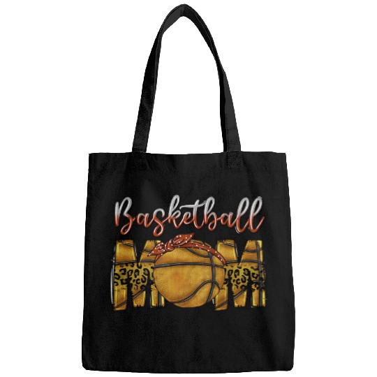Funny Basketball Leopard Basketball Mom Life Game Day Mama Mothers Day Bags
